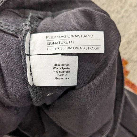 Lane Bryant 24 Plus Size High Rise Girlfriend Straight Black Signature Fit Black - Picture 4 of 6